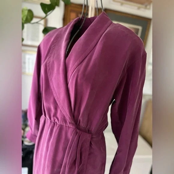 VINTAGE 80s, 100% silk gown, medium/8✨ - Picture 16 of 16